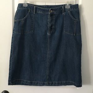 CJ Banks Jean skirt, 16w super comfy with pockets
